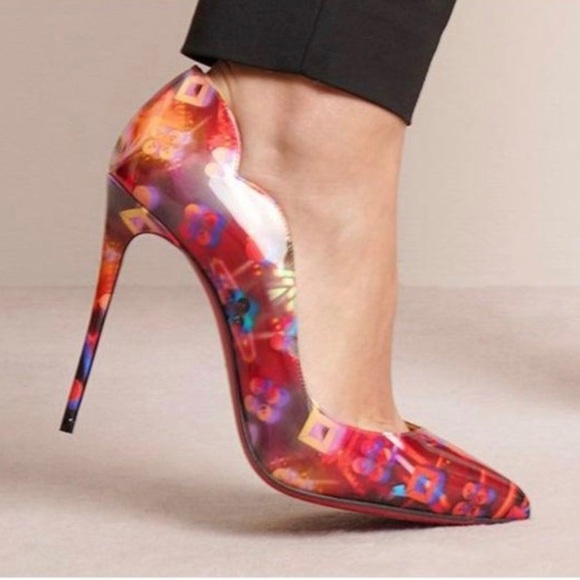 ♥️SOLD♥️ Christian Louboutin Hot Discolaser Chick Multicolor Pointy Heels Pumps… - Picture 11 of 12